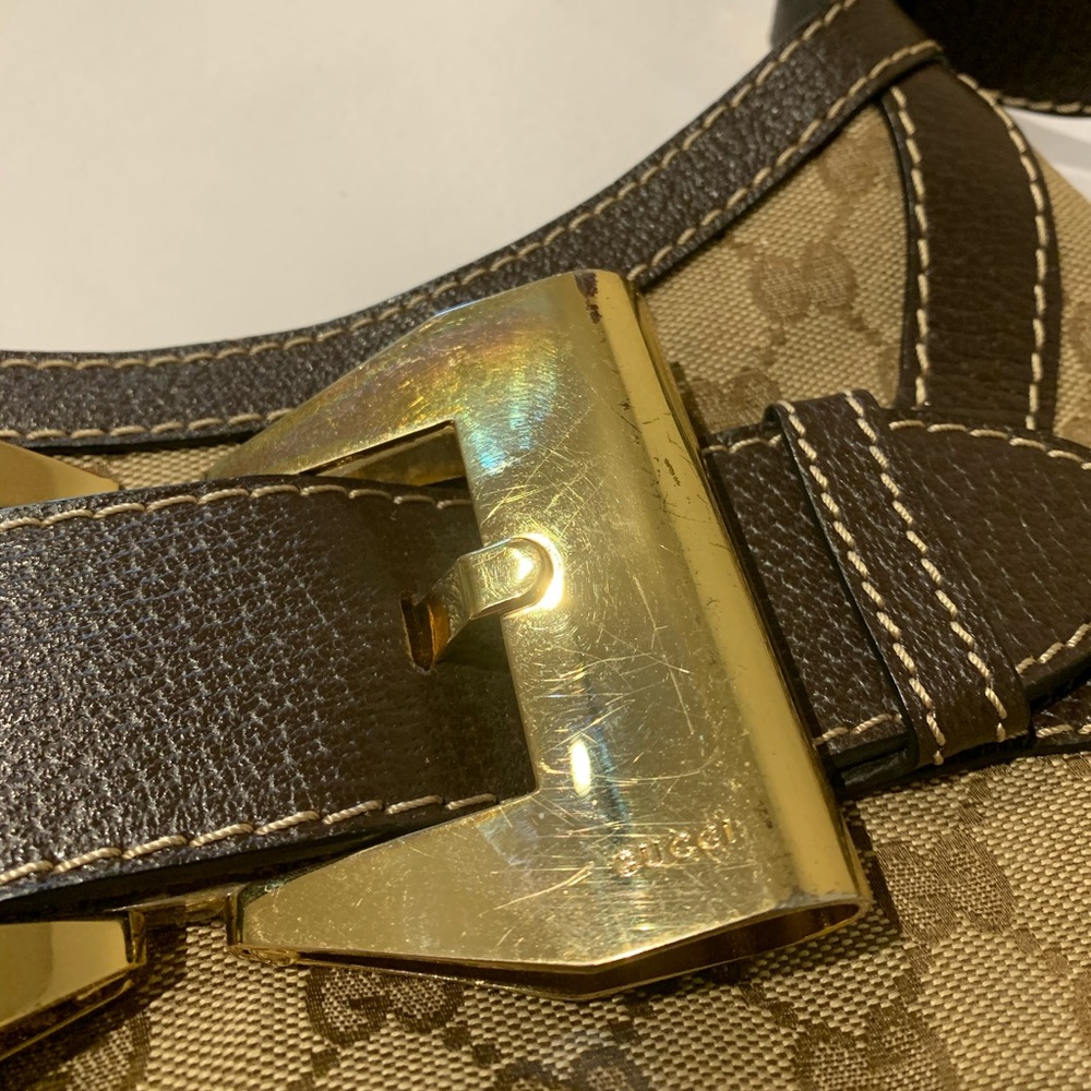 Gucci Hobo Queen Bow Guccisimma Logo Shoulder Bag - Picture 8 of 15